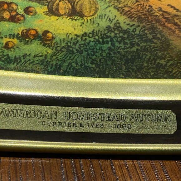 Vintage Currier and Ives Serving Tray 1868 - Picture 8 of 9